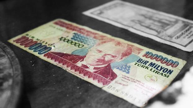 Alte Banknote über eine Million türkische Lira