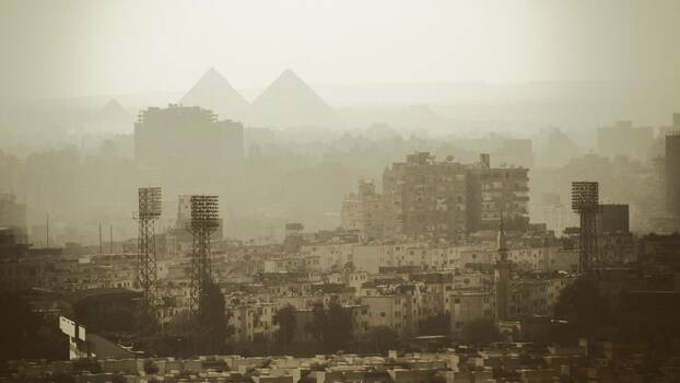 Blick über Kairo Wan, Ash Shamashargi, Egypt